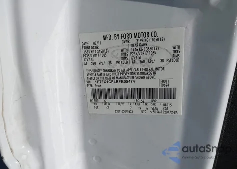 2011 Ford F-150 Xl z USA, uszkodzony, nr VIN 1FTFX1CF4BFB05474